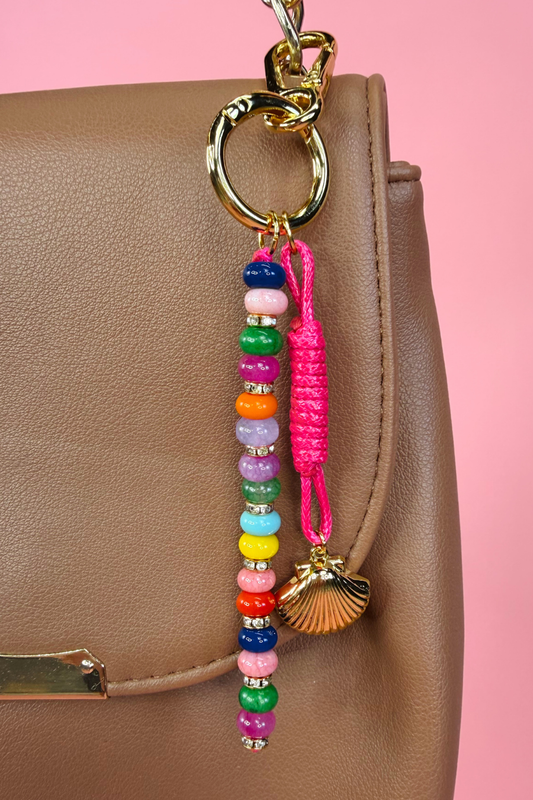 Beaded Seashell Bag Charm