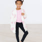 Cloud Cardigan- Pink Hearts (Kids)