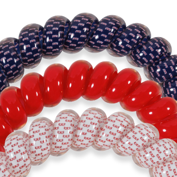 Spiral Hair Coils | Large | Boston Red Sox Hair Ties