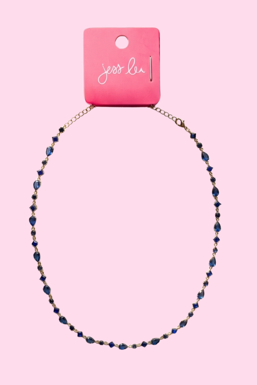Santorini Stone Necklace- Blue