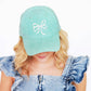 Bow Mint Corduroy Hat