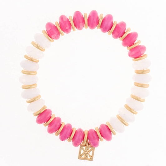 Dallas Bracelet White/Pink