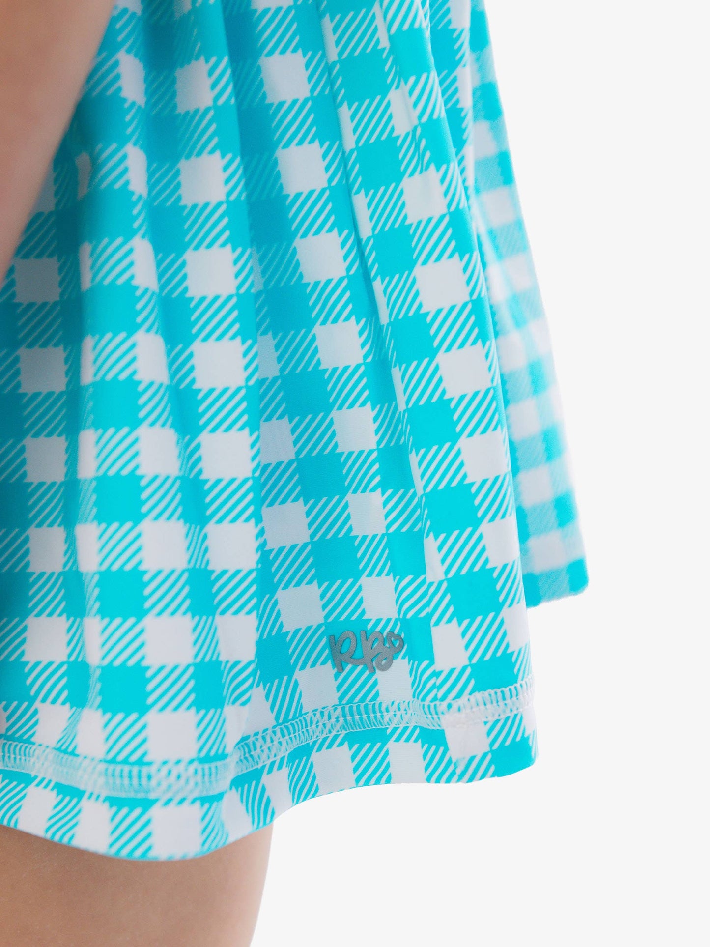 Aqua Gingham Dress