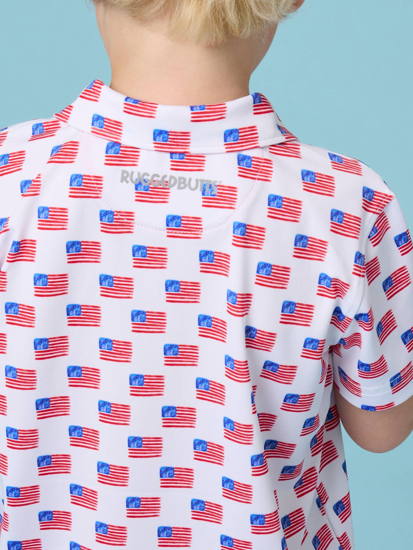 Boys Freedom Flags Polo