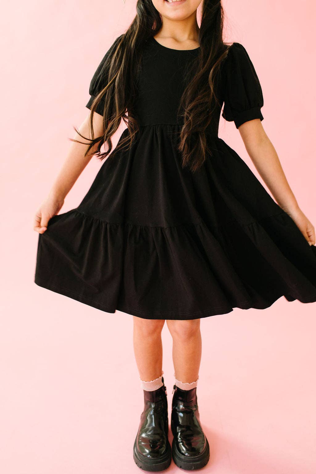 Puff Dress in Midnight