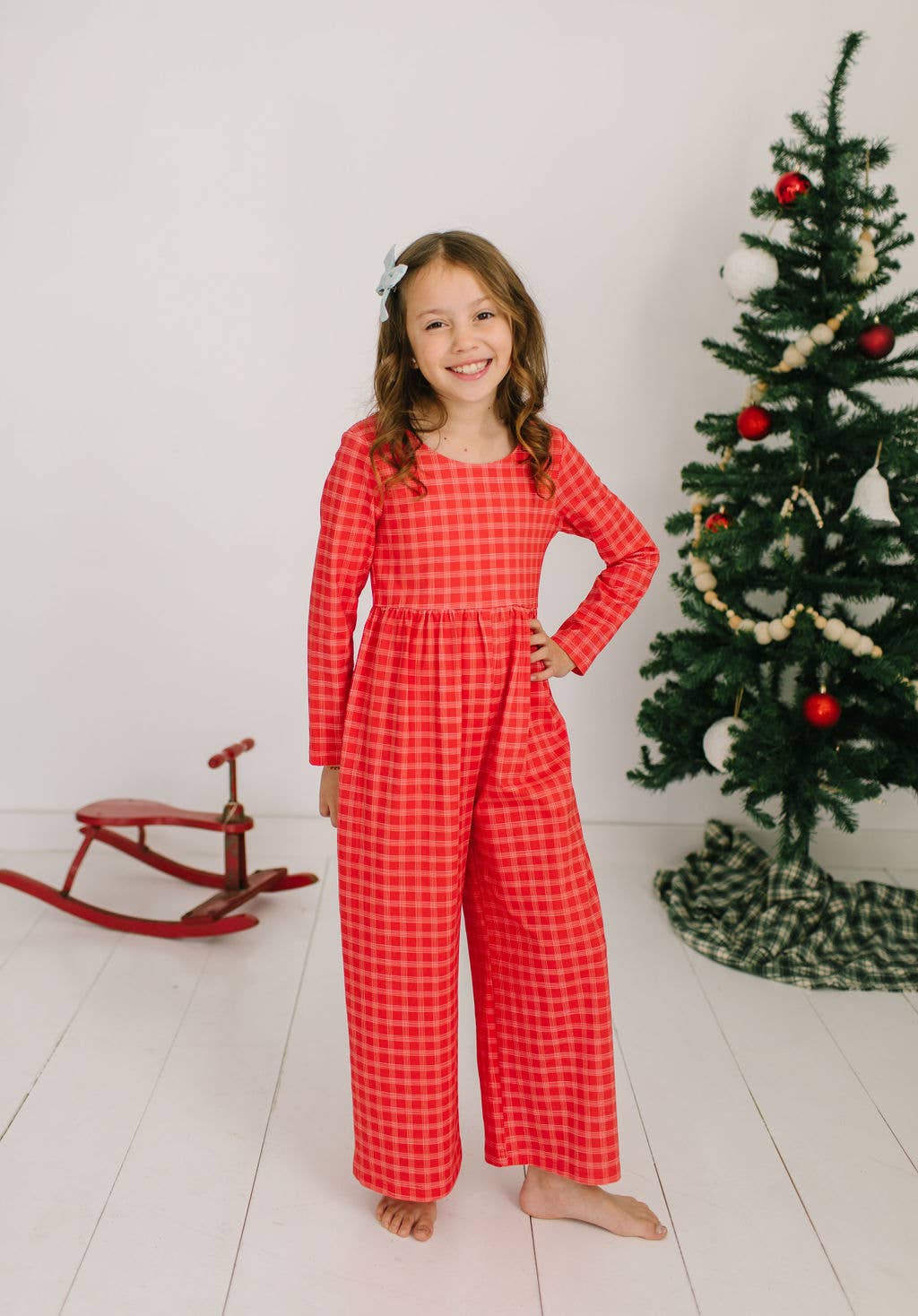 Tidings Plaid Romper