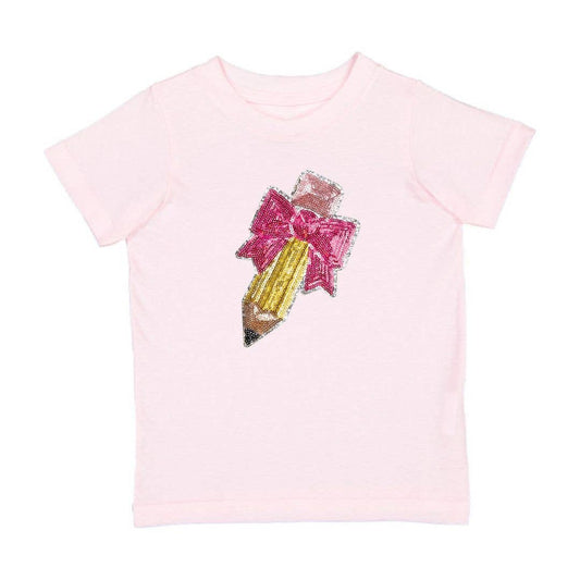 Pencil Bow Sequin Tee