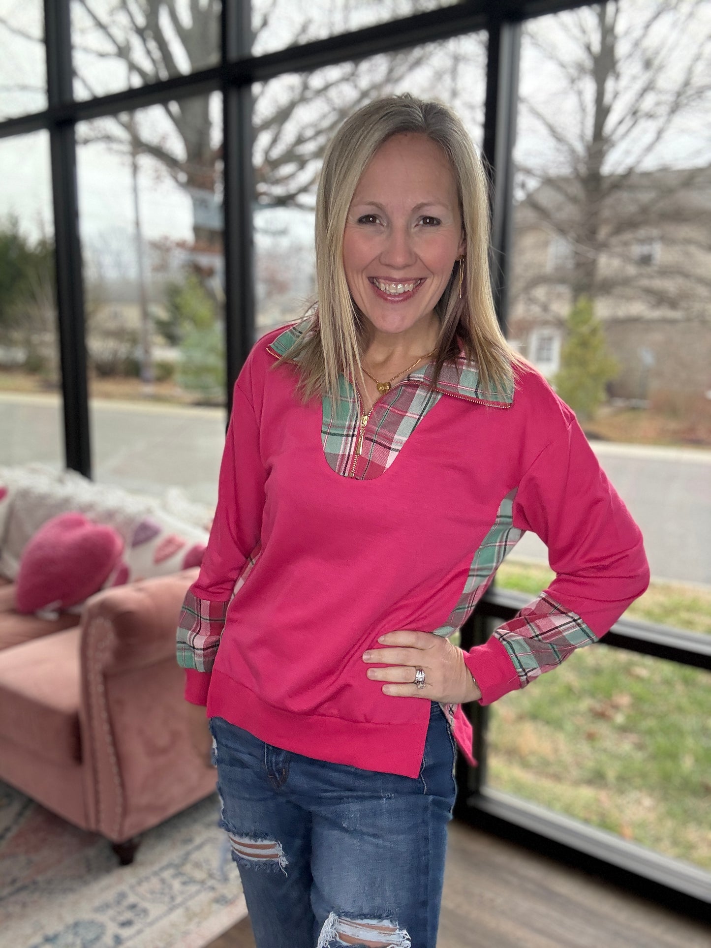 Juniper Plaid Pullover