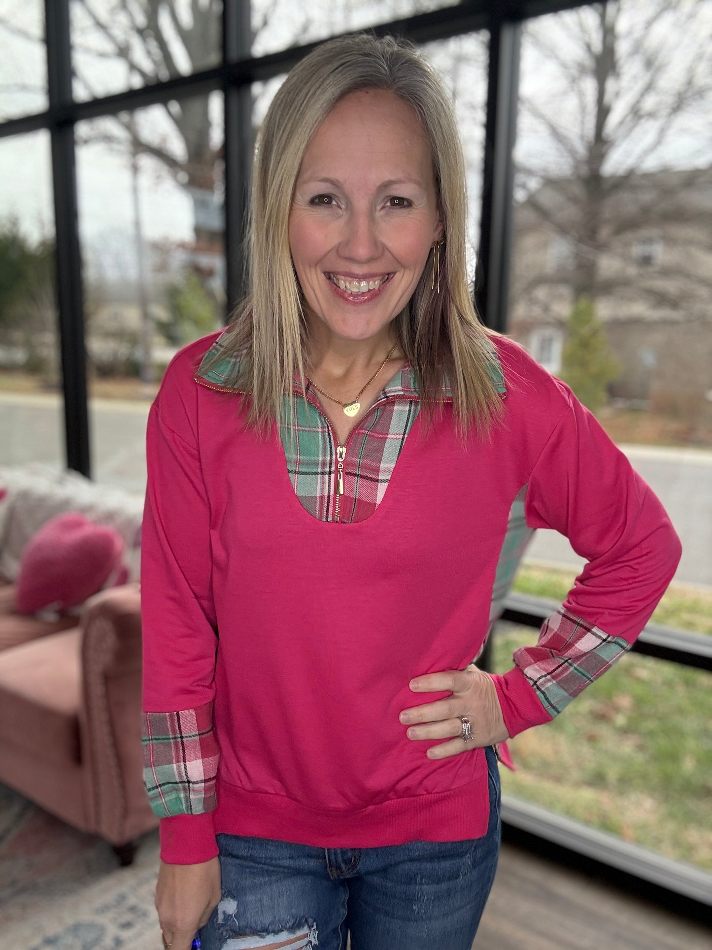 Juniper Plaid Pullover