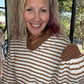 Mocha Striped Pant Set