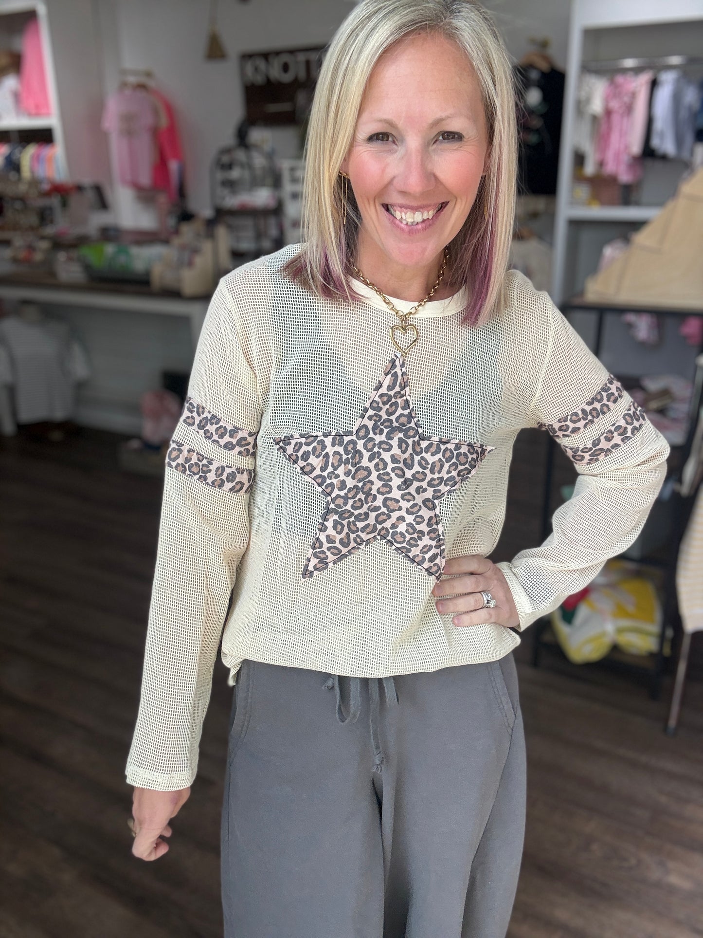 Mellow Mesh Top- Cheetah
