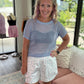 Sun & Fun Shorts- Aqua Floral