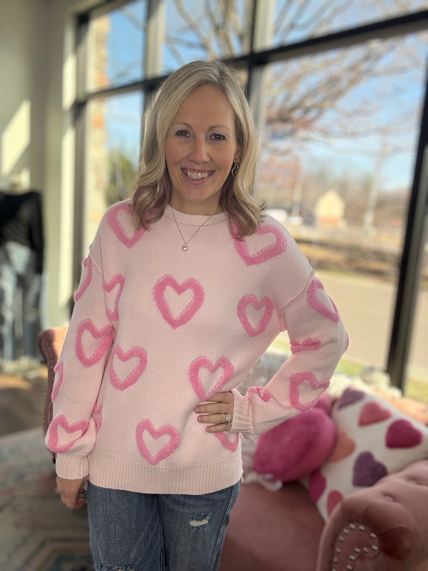 Smitten with Hearts Sweater