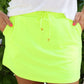 Neon Yellow Skort