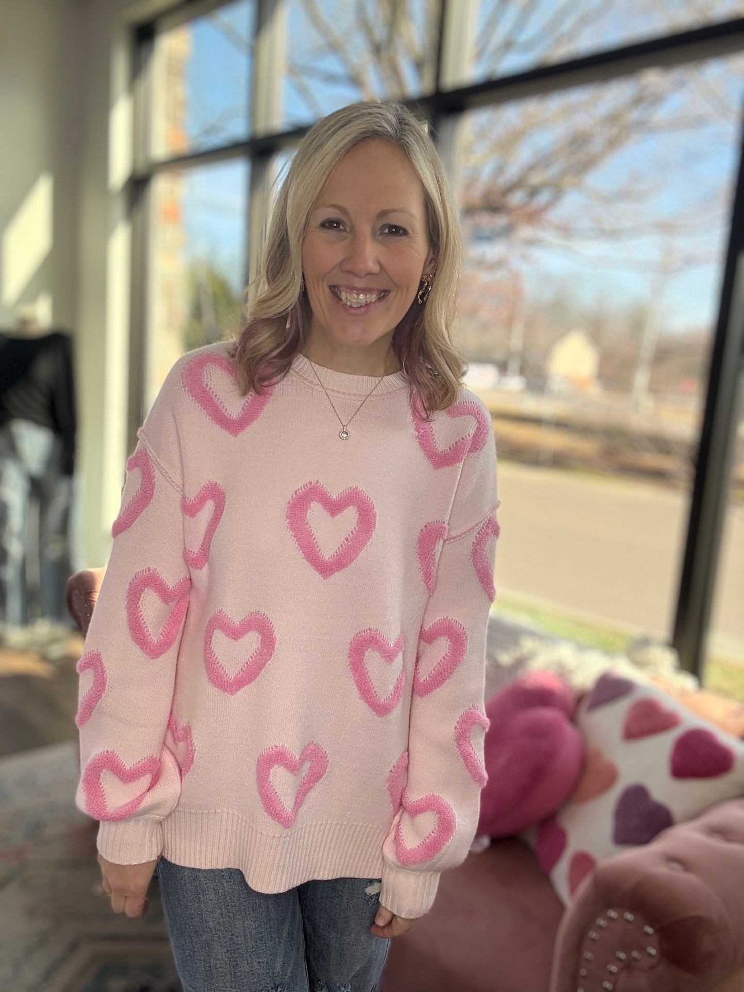 Smitten with Hearts Sweater