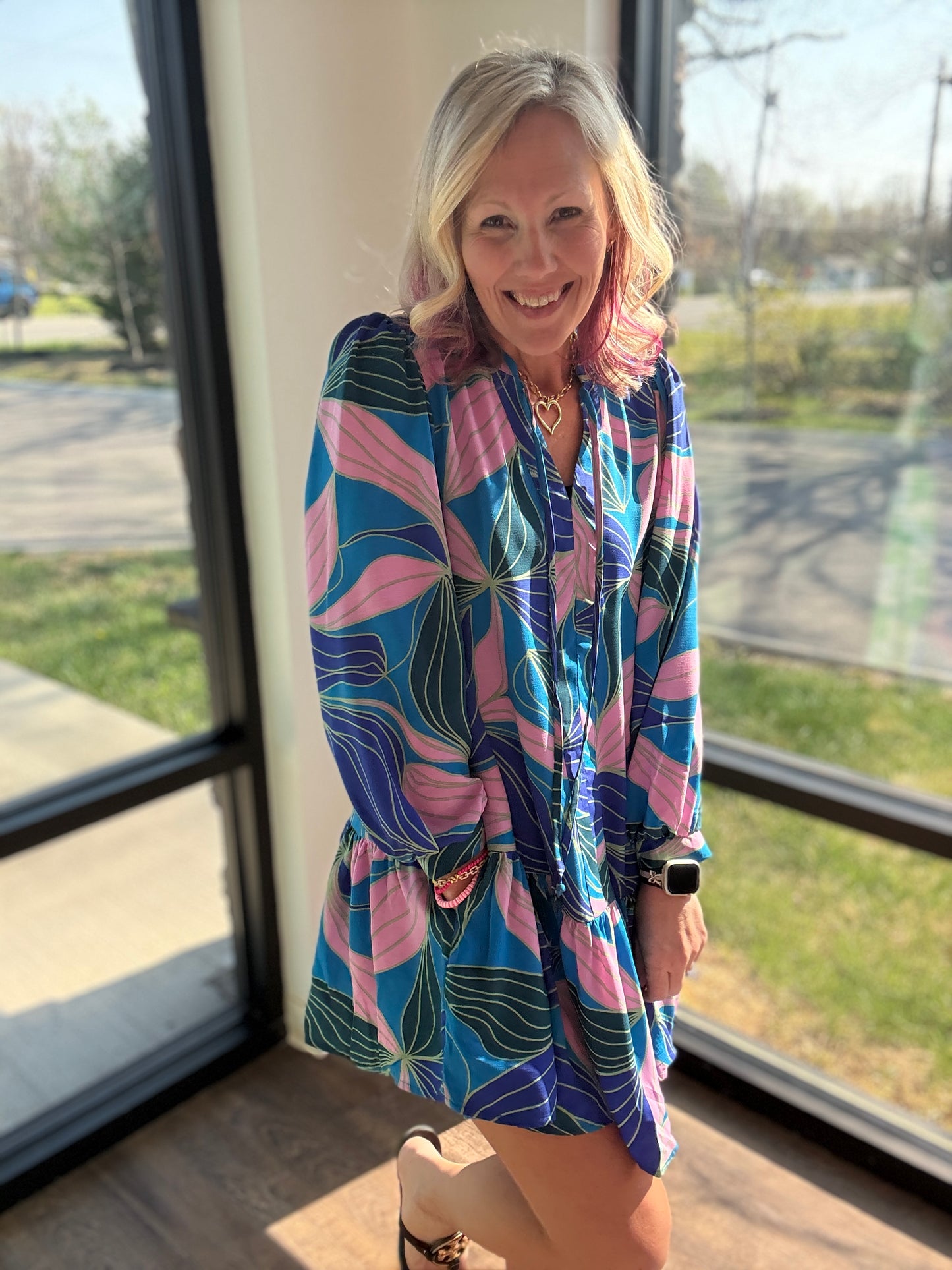 Glow Over Blue Dress