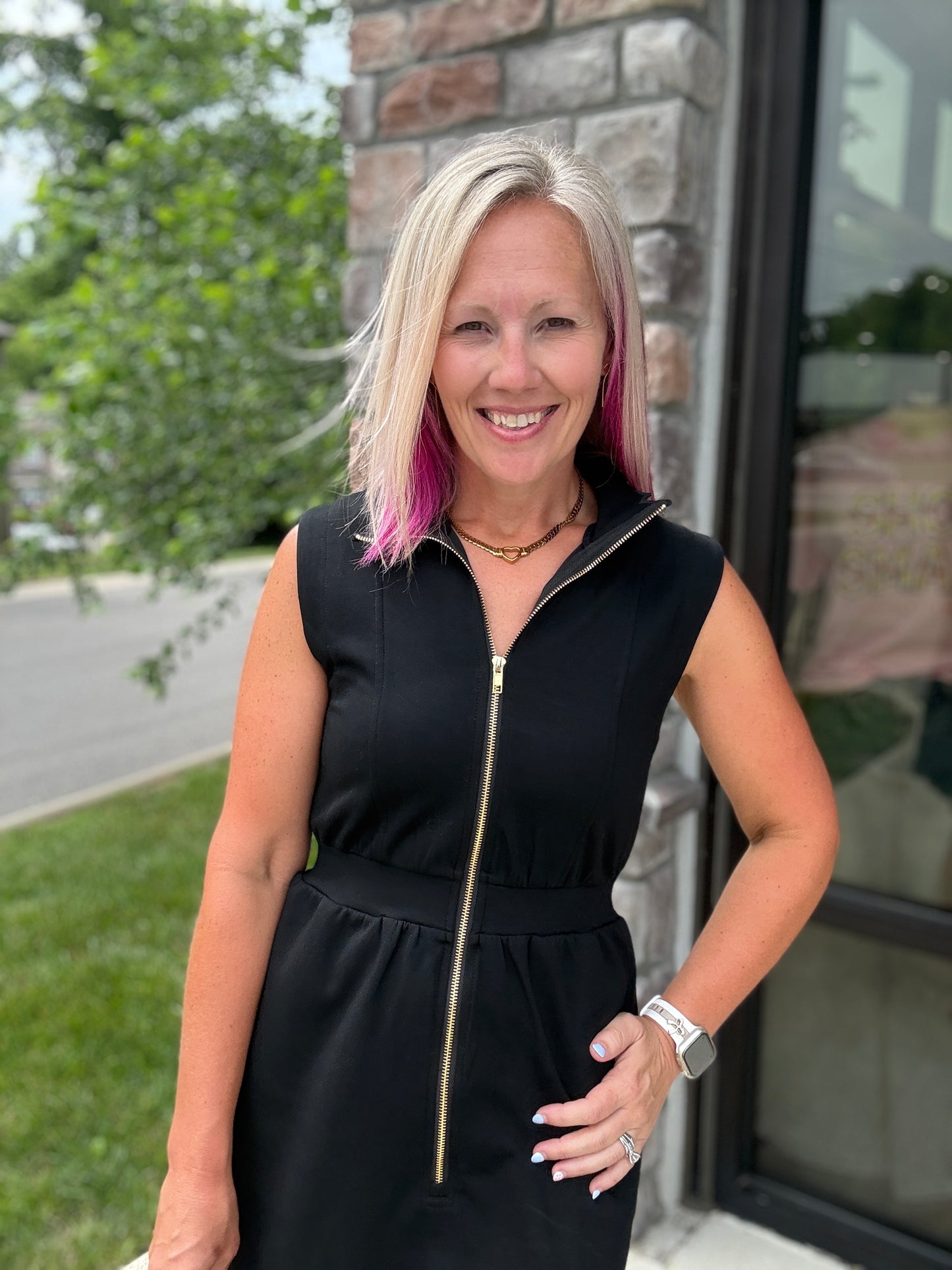 Blackout Scallop Dress