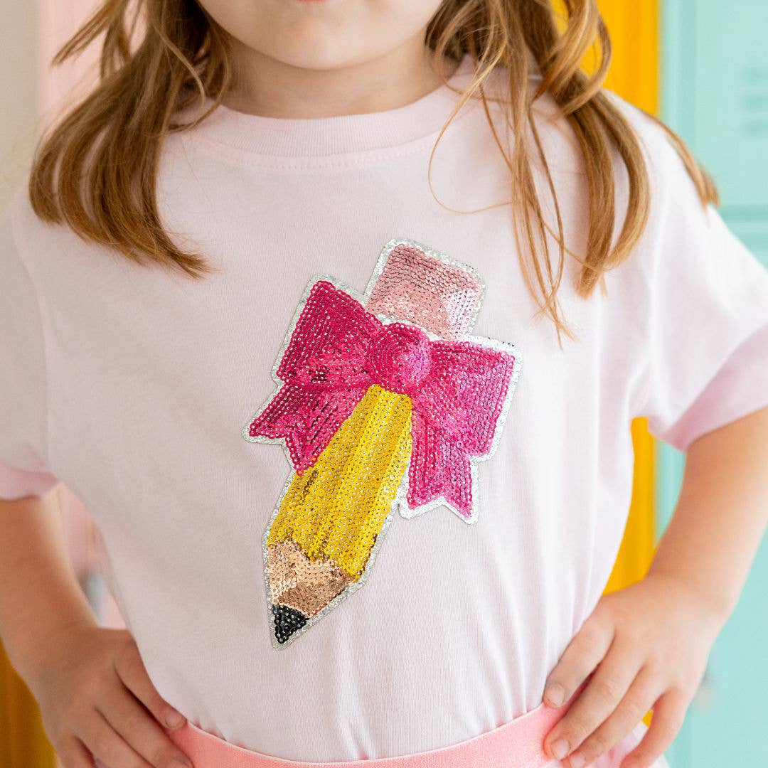 Pencil Bow Sequin Tee