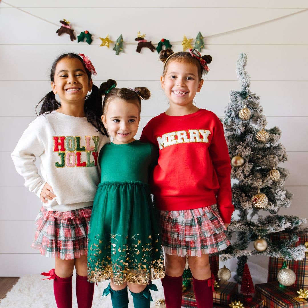 Holly Jolly Patch Sweatshirt (Kids)