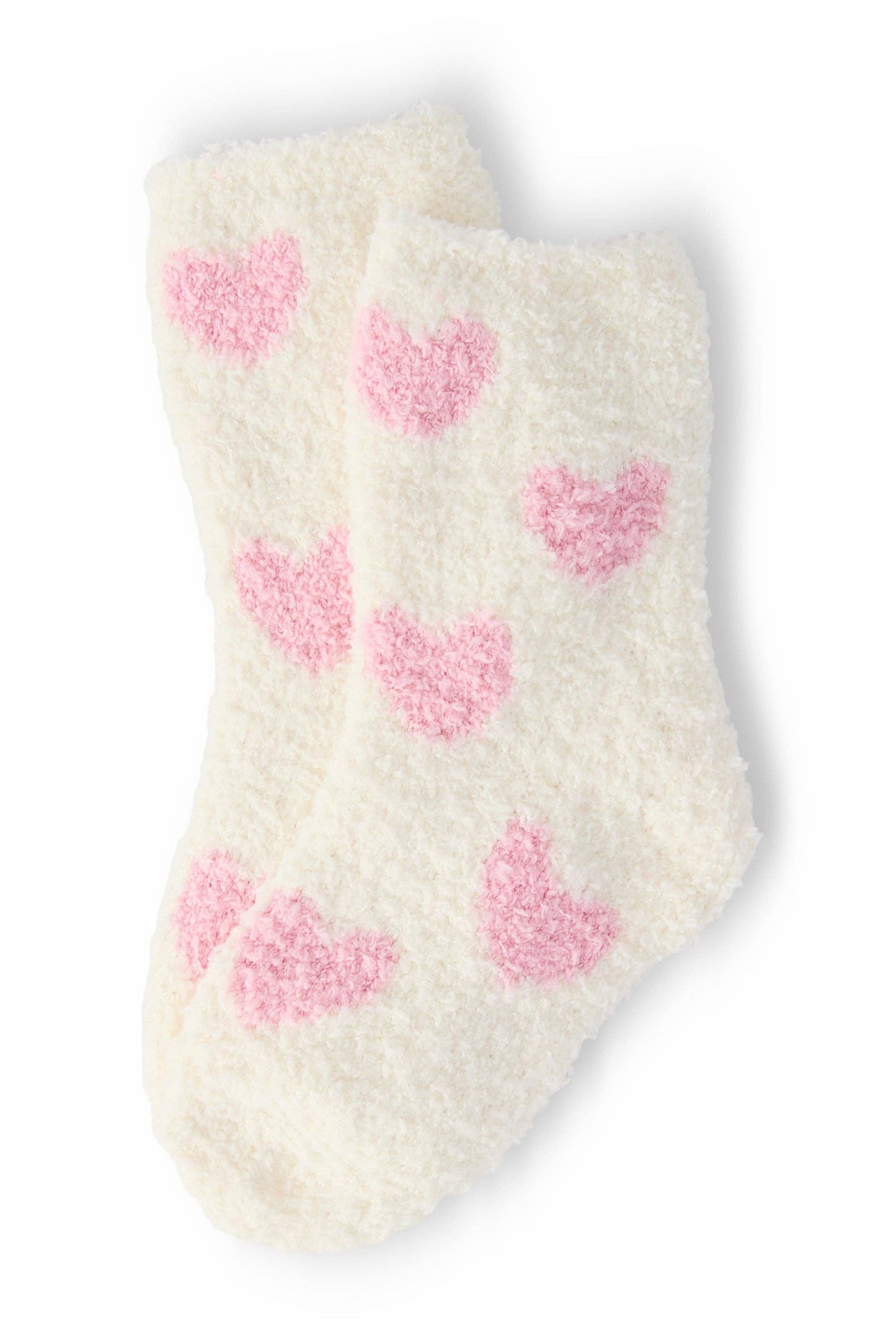Pink Heart Cozy Socks