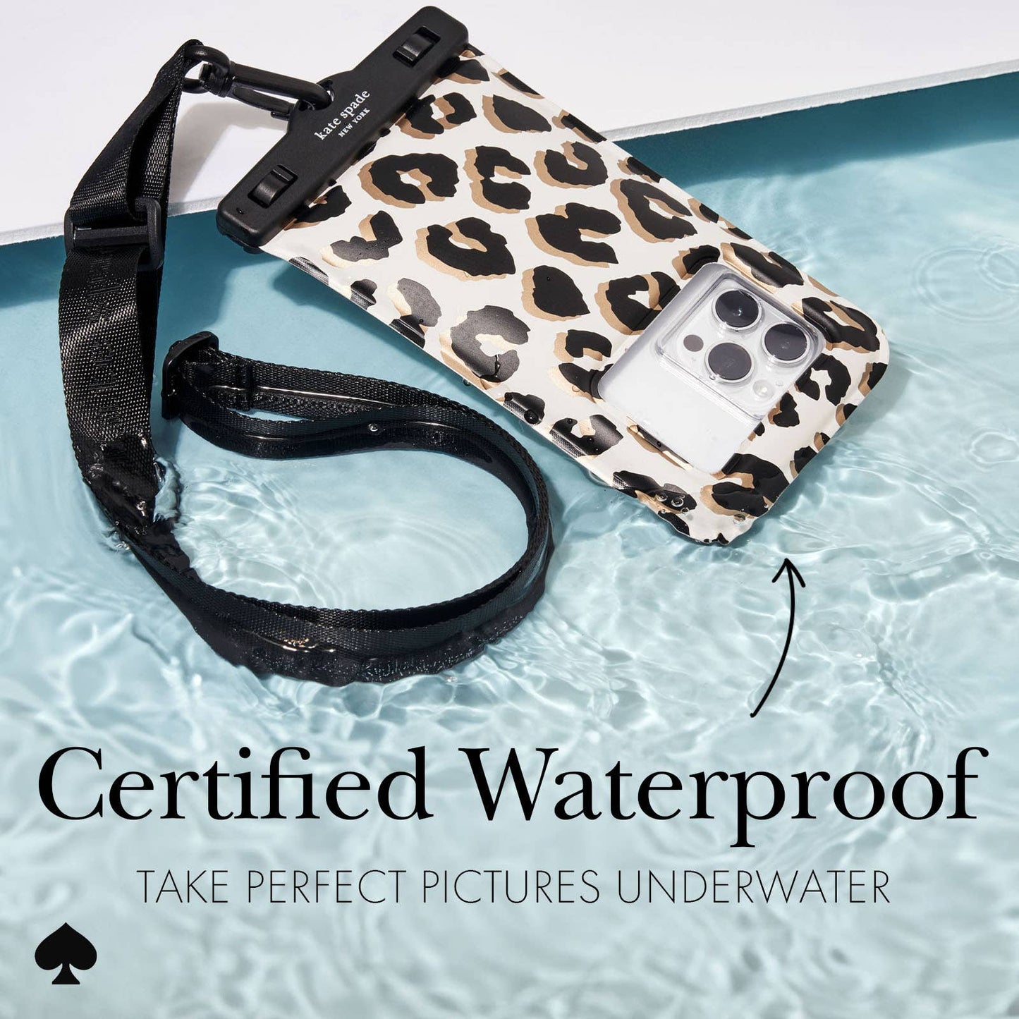Kate Spade Waterproof Pouch Leopard