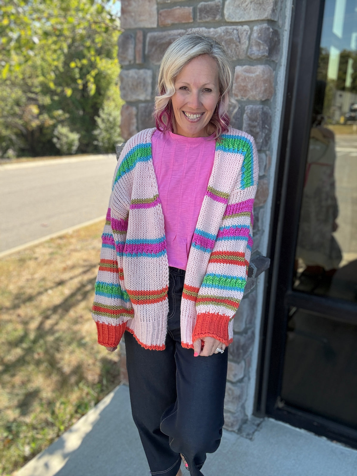Happy Stripe Cardigan