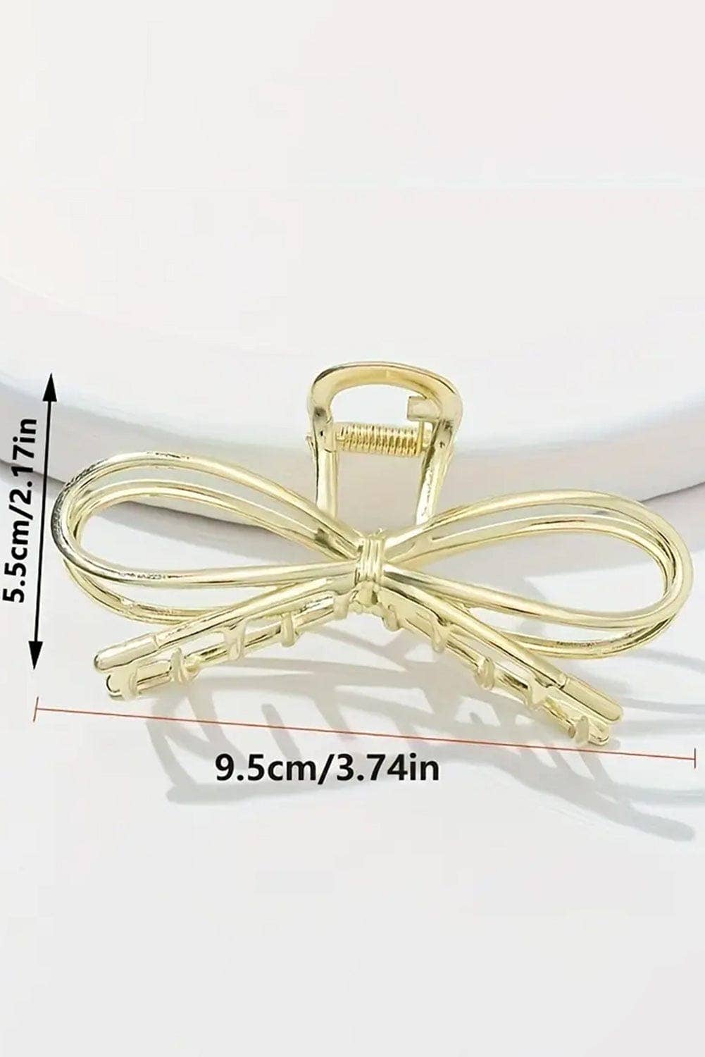 Gold Bow Claw Clip