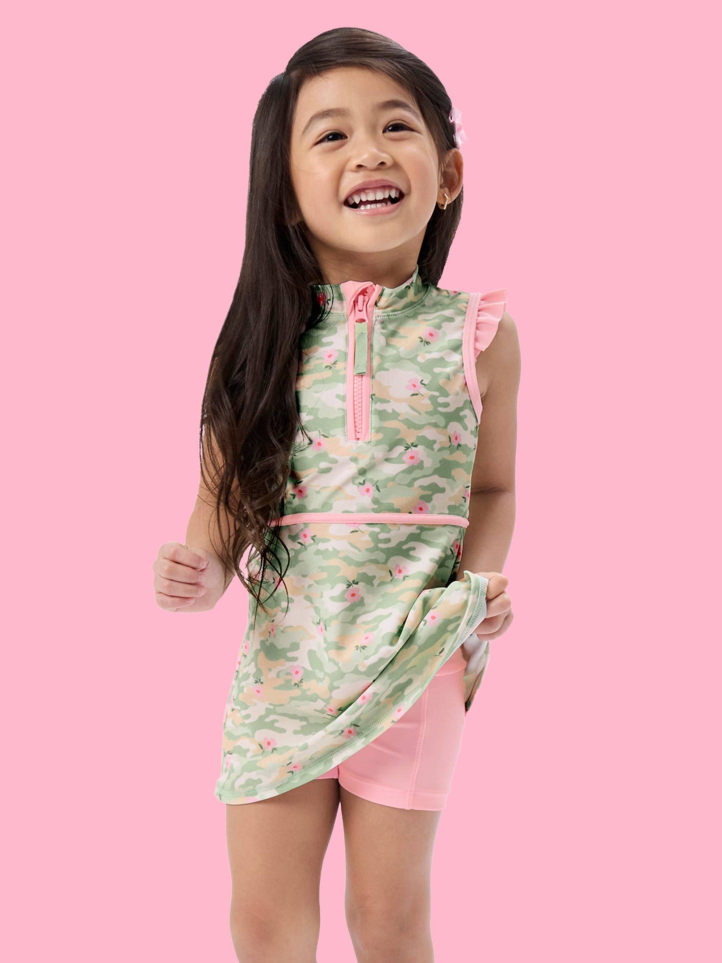 Sage Blossom Camo Dress