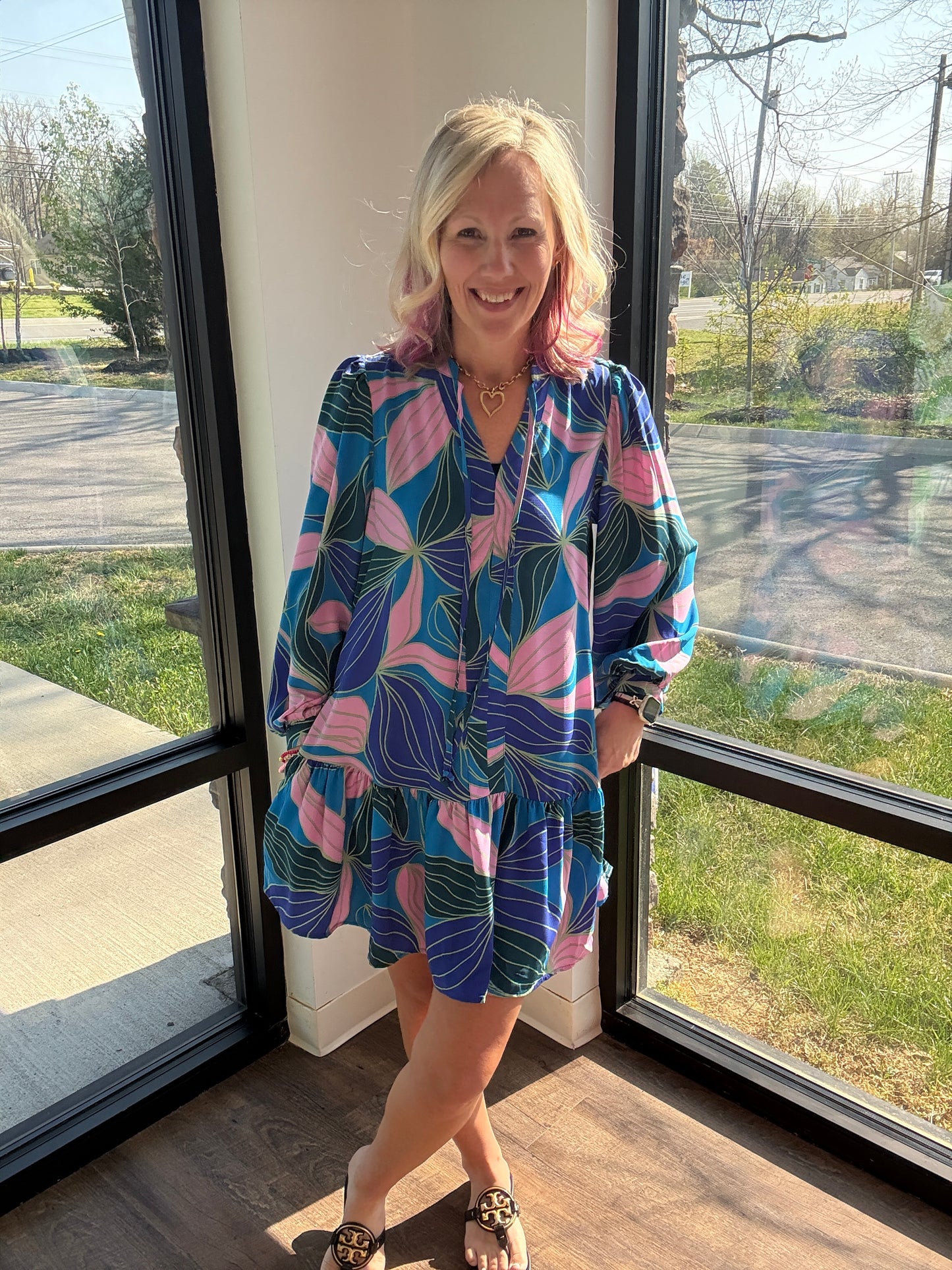 Glow Over Blue Dress