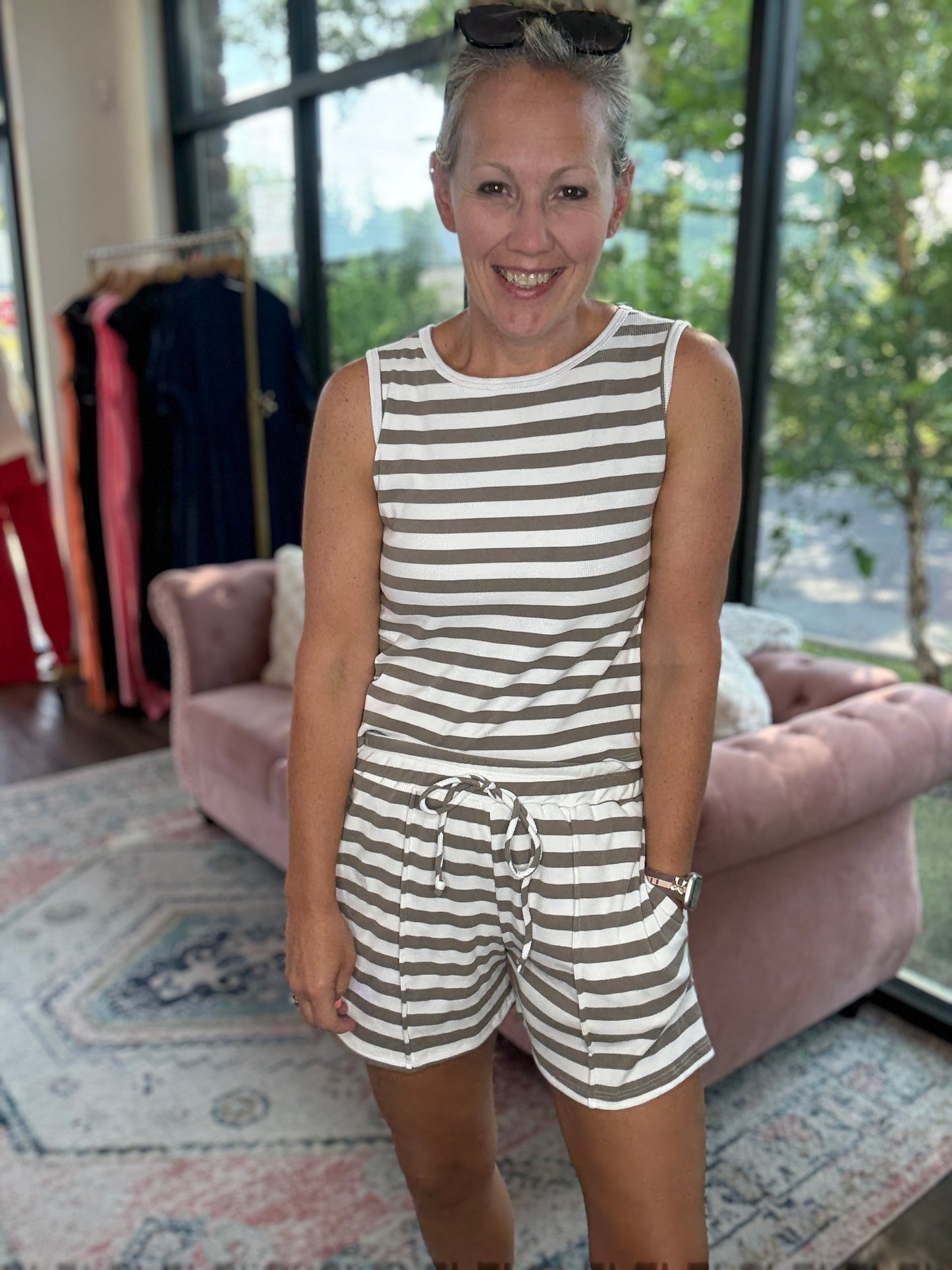 Haven Striped Set- Mocha