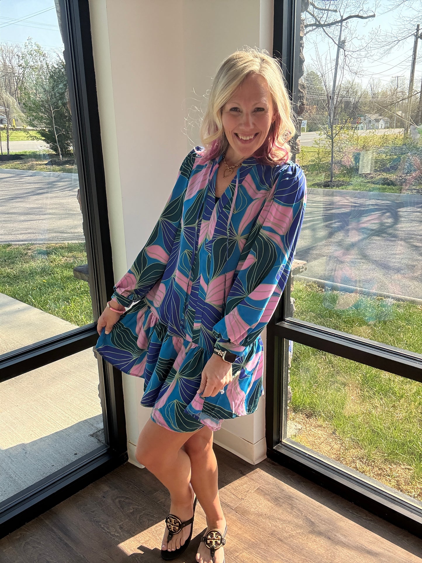 Glow Over Blue Dress