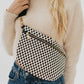 Westlyn Woven Bum Bag-Checkered Black