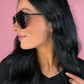 Hollywood Studded Sunglasses: Brown Ombré