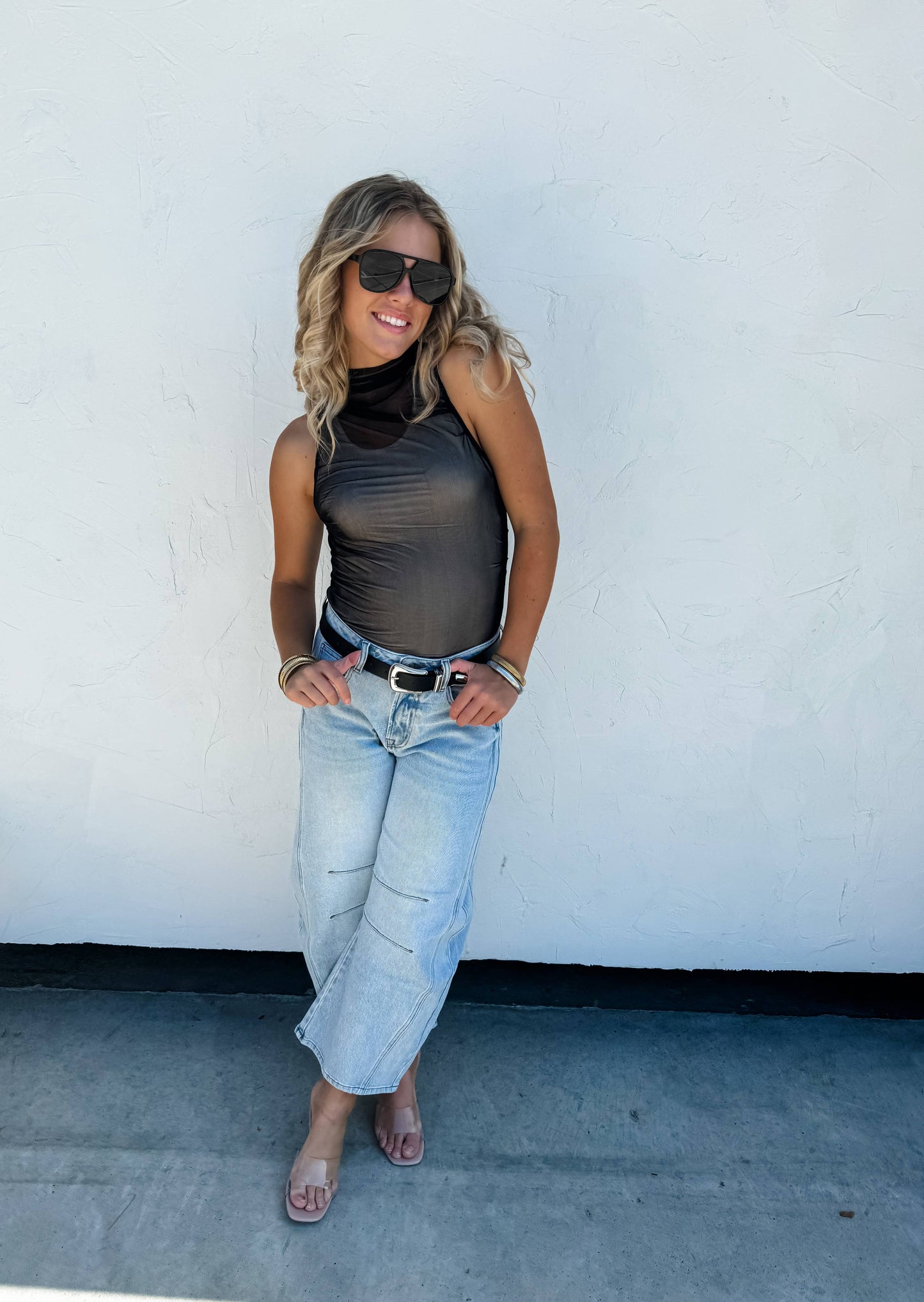 Light Wash Barrel Jeans