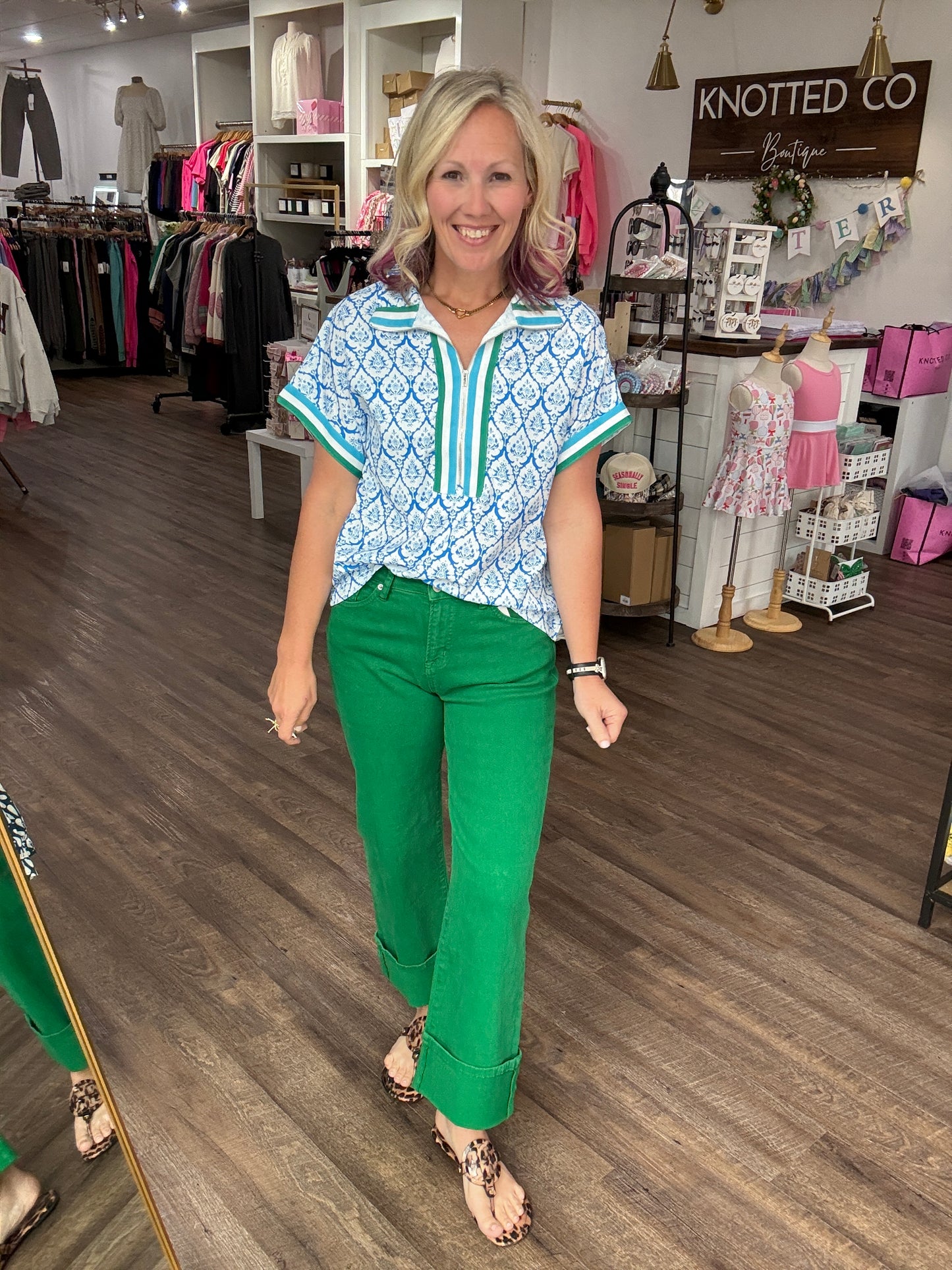 Harbor Bloom Preppy Top