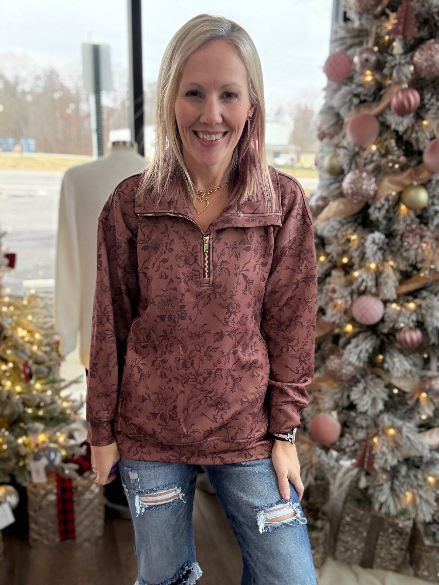 Rosewood Bloom Pullover