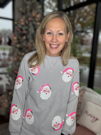 Pink Santa Sweatshirt!