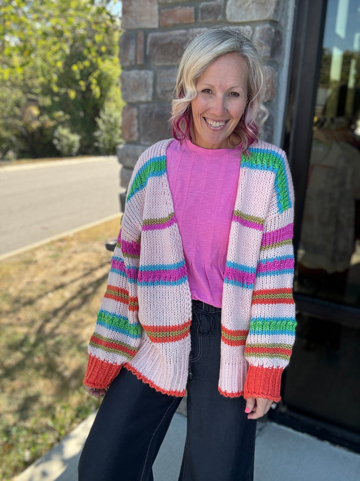 Happy Stripe Cardigan