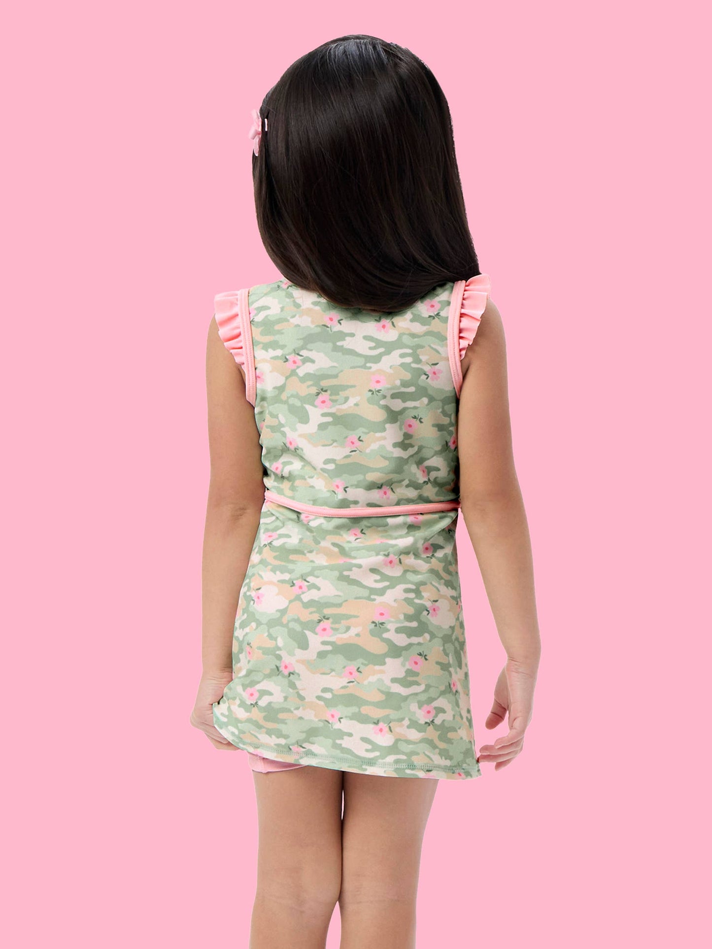 Sage Blossom Camo Dress
