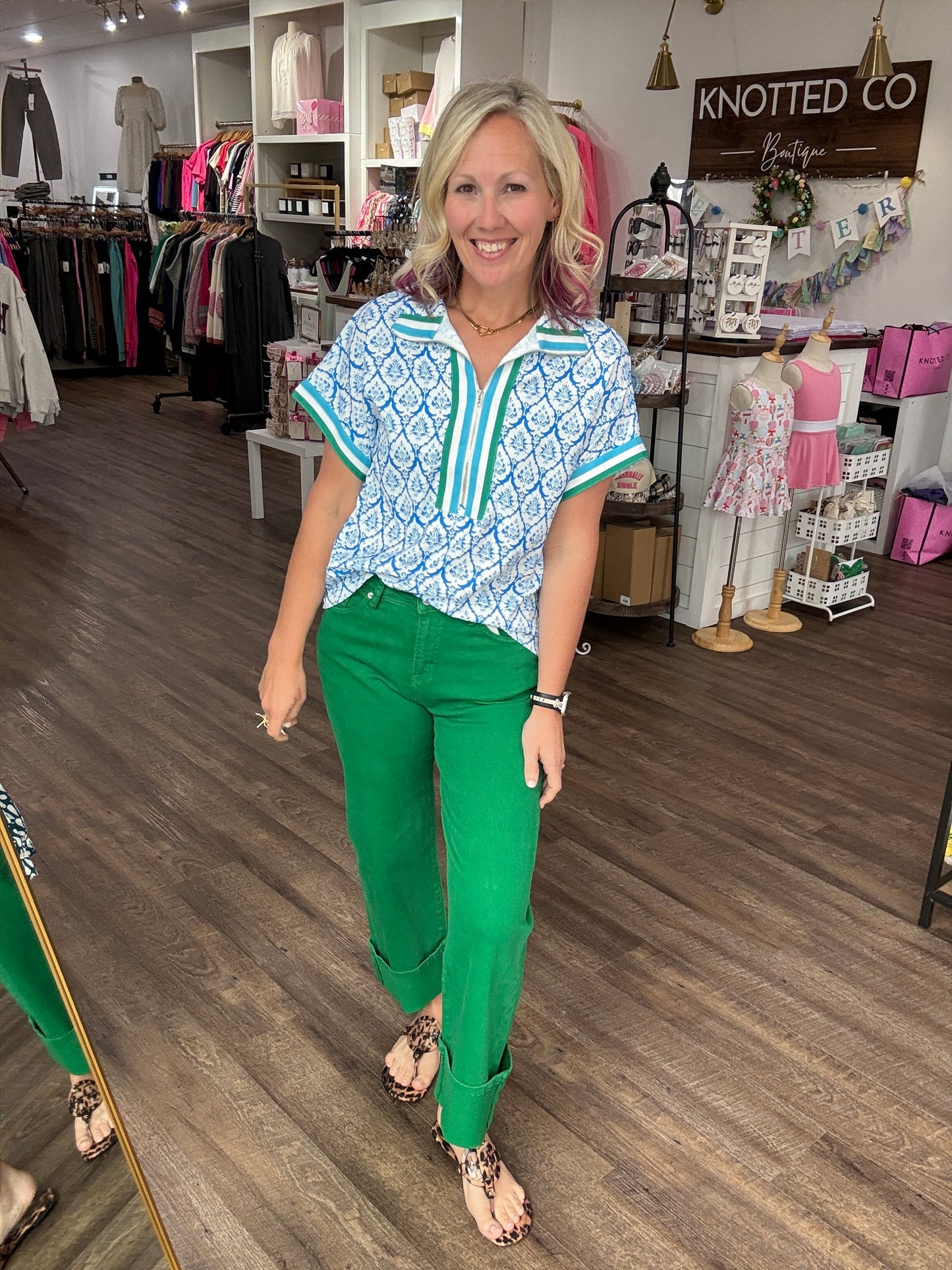 Harbor Bloom Preppy Top