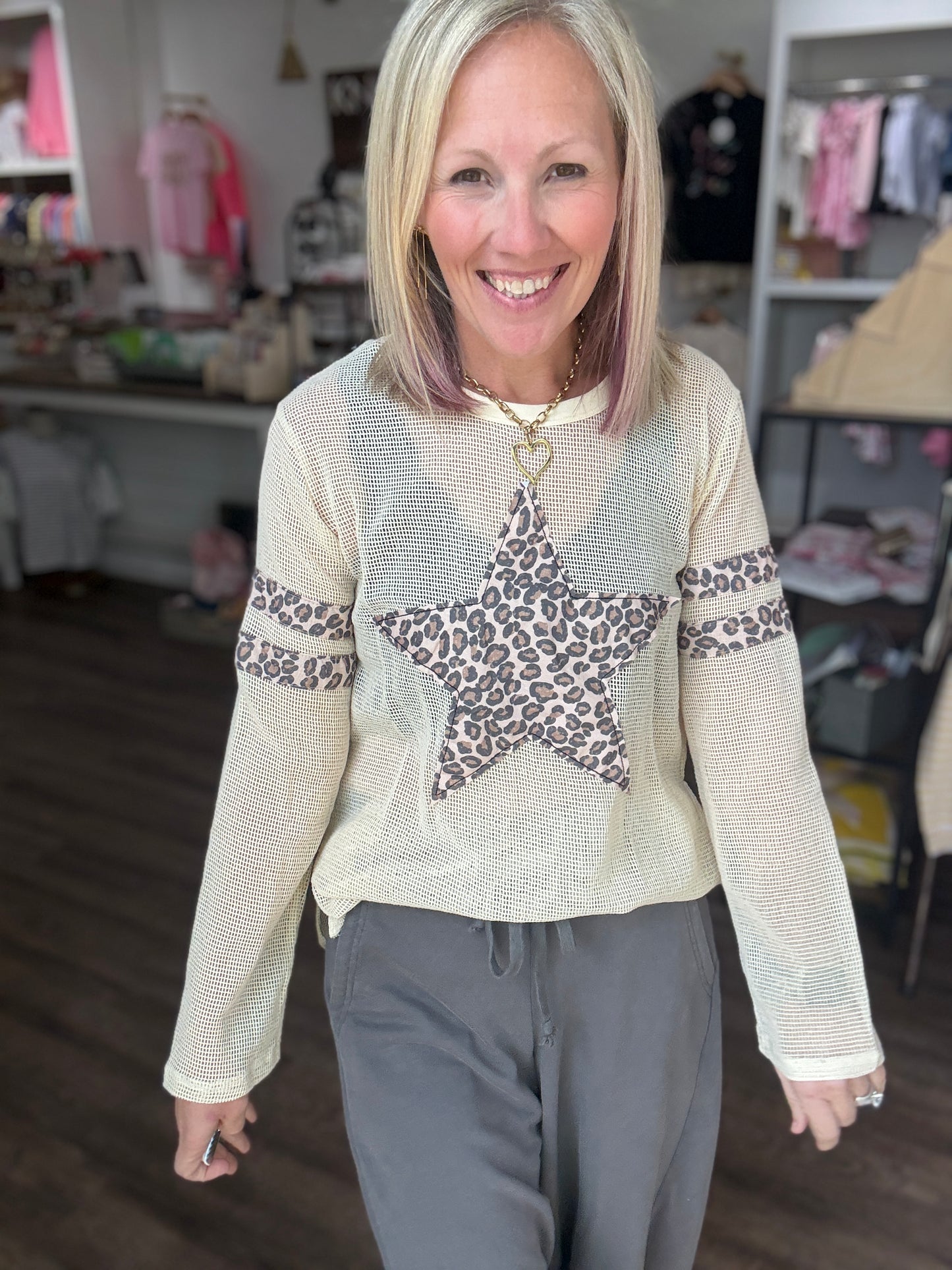 Mellow Mesh Top- Cheetah