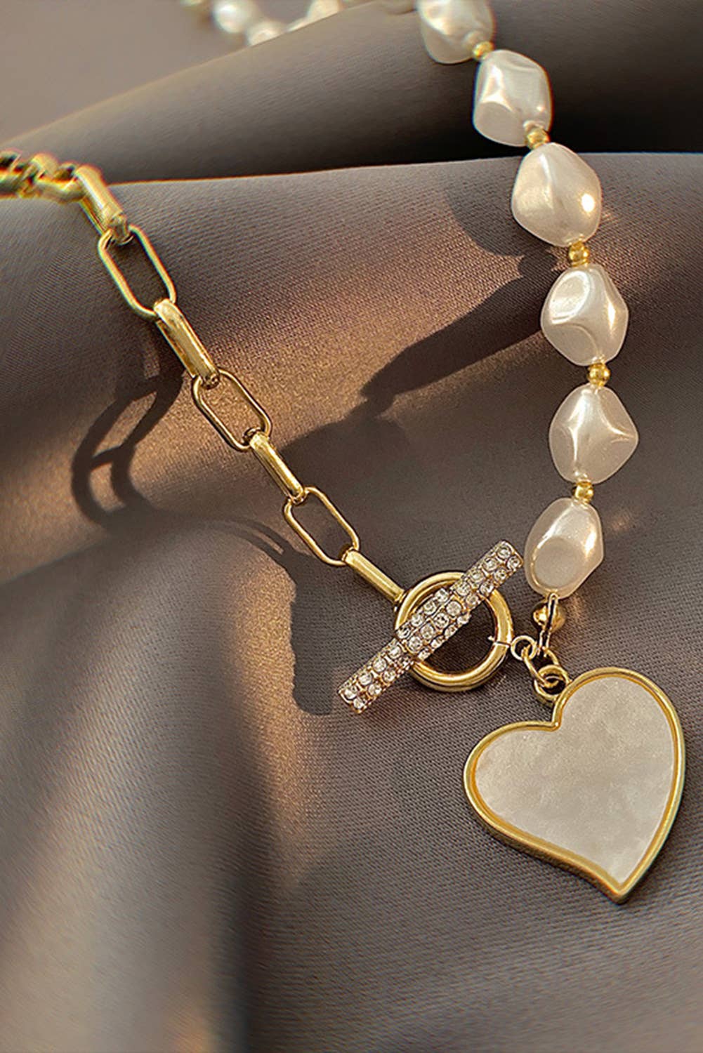 Heart Pearl Necklace