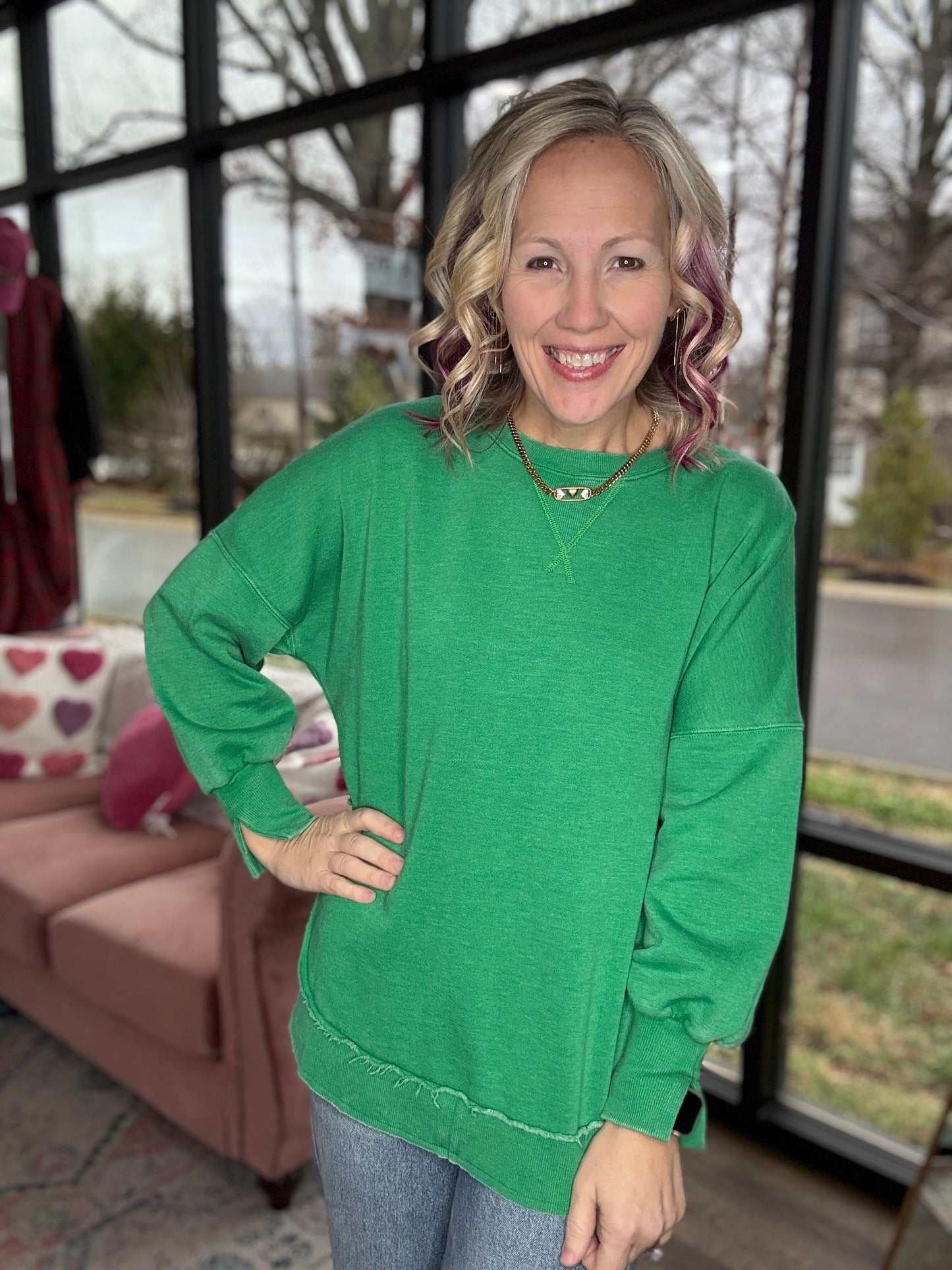 Keepsake Pullover- Green