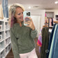 Mineral Lace Sweatshirt- Olive