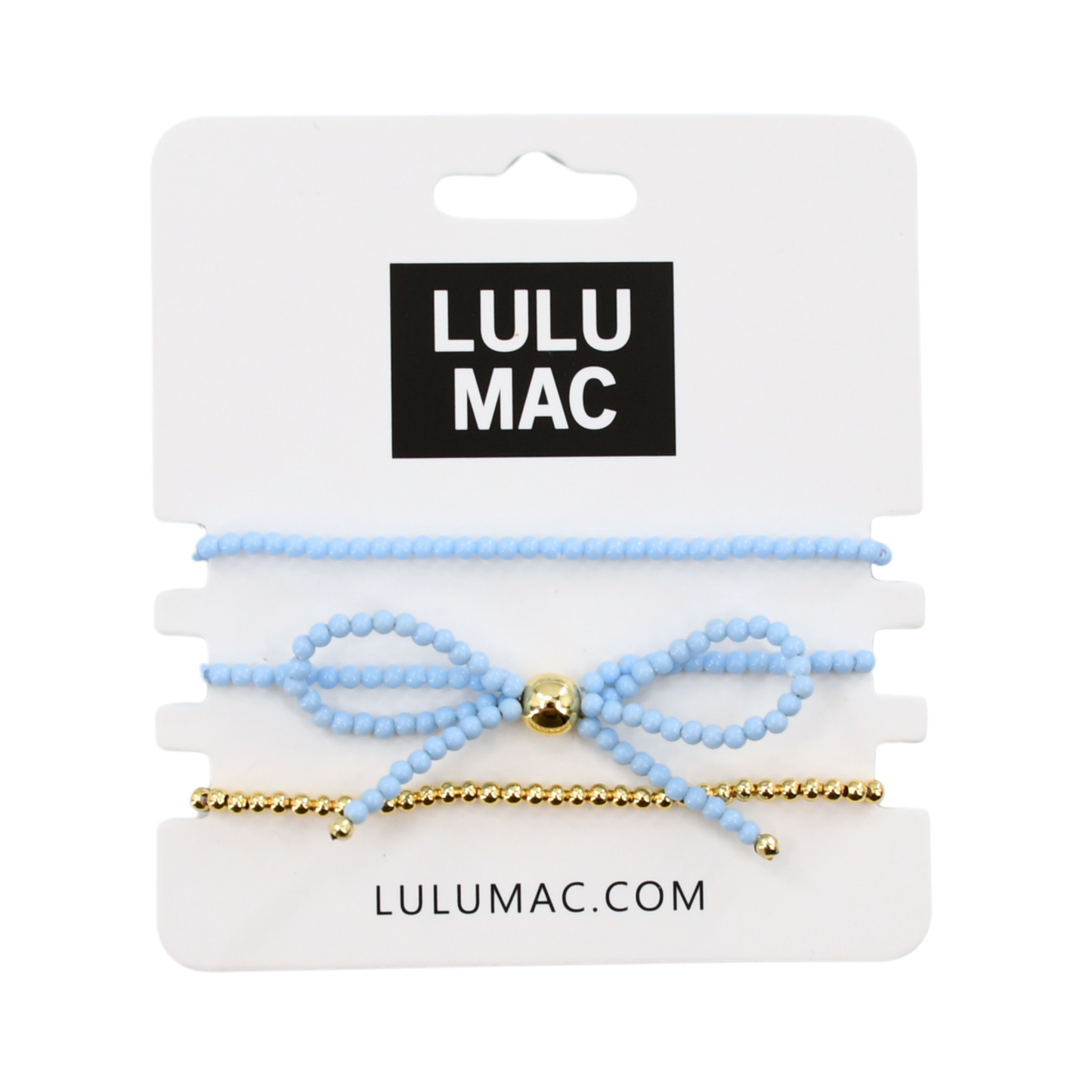 Blue Bow Bracelet Set