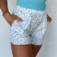 Sun & Fun Shorts- Aqua Floral