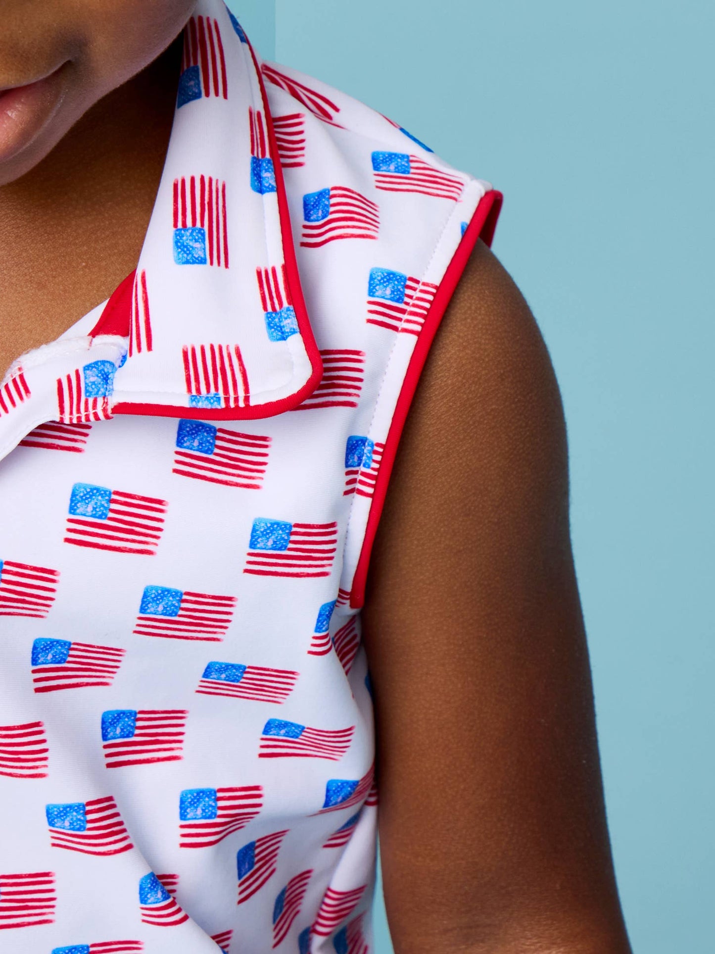 Girl's Freedom Flags Top