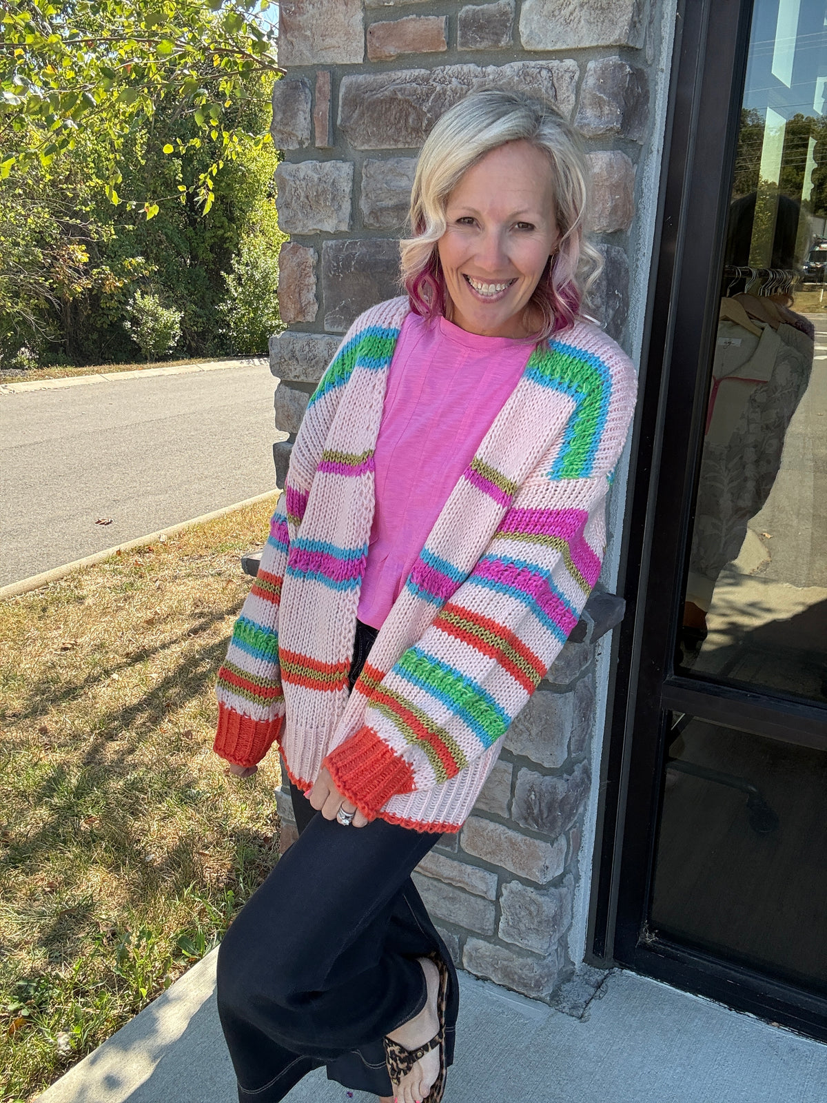 Happy Stripe Cardigan