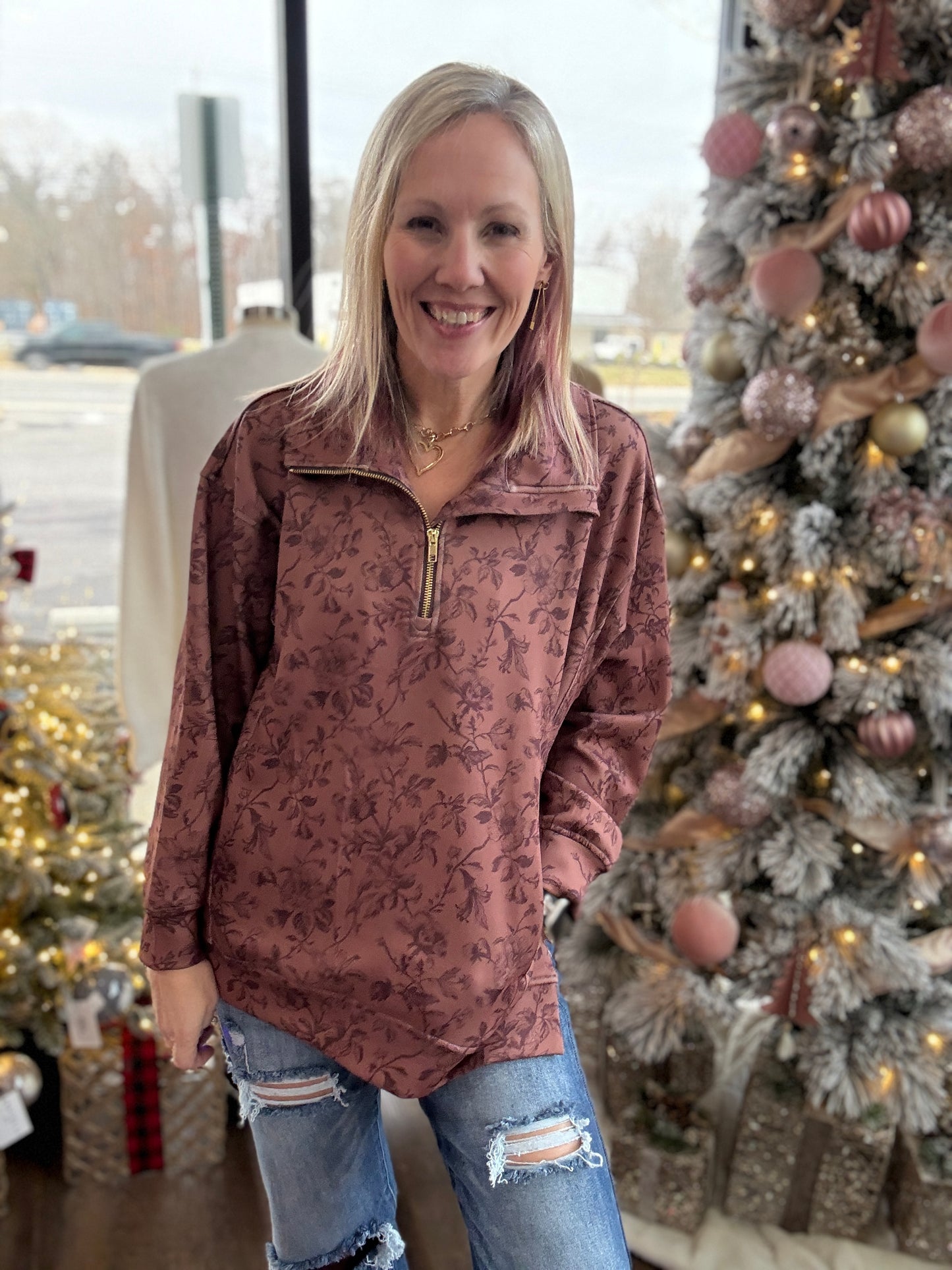 Rosewood Bloom Pullover