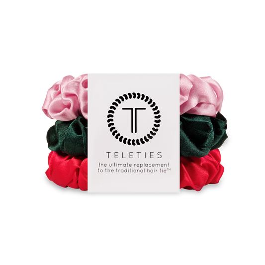 Silk Hair Scrunchie Poinsettia